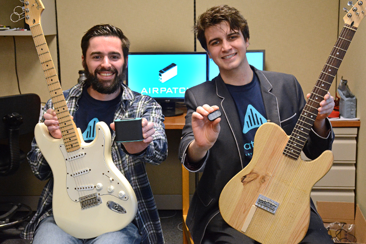 Ryan Jaquin and Shane Nolan, founders of Aviate Audio; their company was recently added to Launch NY's investment portfolio.