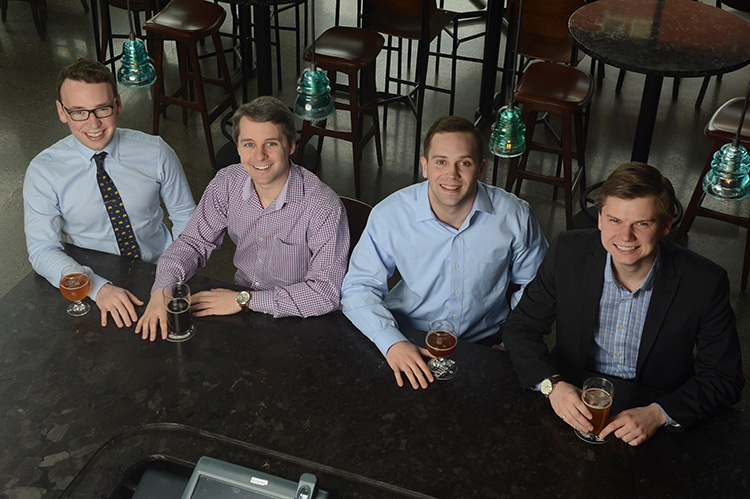 CleanSlate UV co-founders Taylor Mann, Scott Mason, Graeme Clark, and Oleg Baranov. 