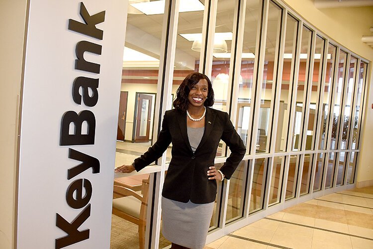Kawanza A. Humphrey, KeyBank Regional Corporate Responsibility Officer, Upstate region, at KeyBank headquarters in South Buffalo.