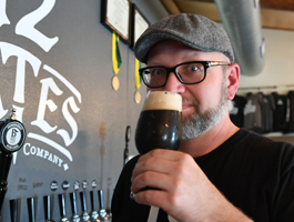 12 Gates Brewing Company Brewmaster Scott Shuler sips fresh west coast IPA