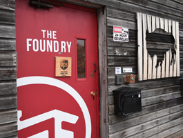 The welcoming door to The Foundry 