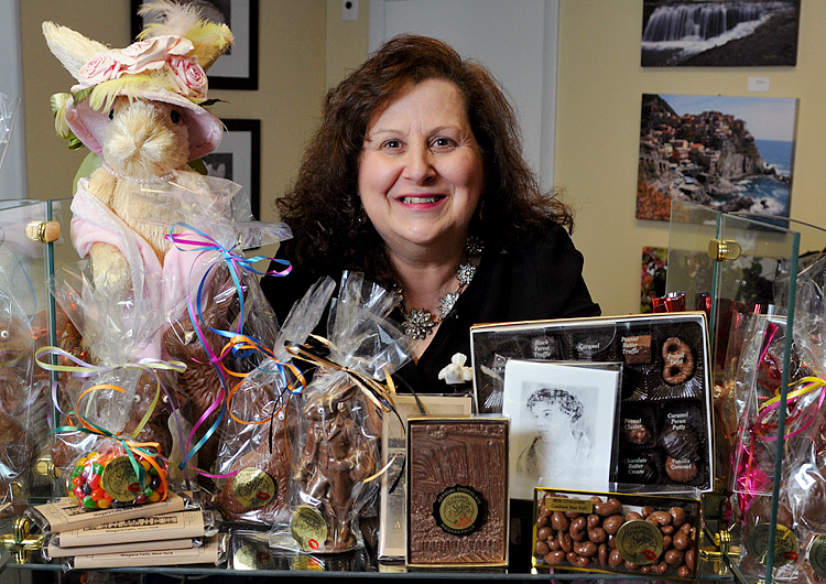 Mary Ann Hess, the owner of Niagara's Honeymoon Sweets, makes a variety of chocolate items.