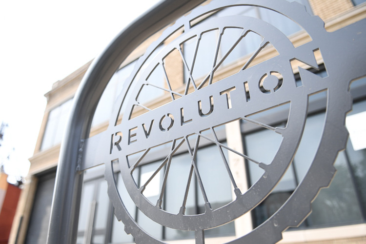 The exterior of Revolution Indoor Cycling studio in Buffalo, N.Y.