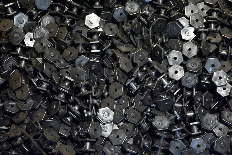 Plastic anchor points, manufactured by Avanti Advanced Manufacturing, are used to create an anchoring foot for screws.
