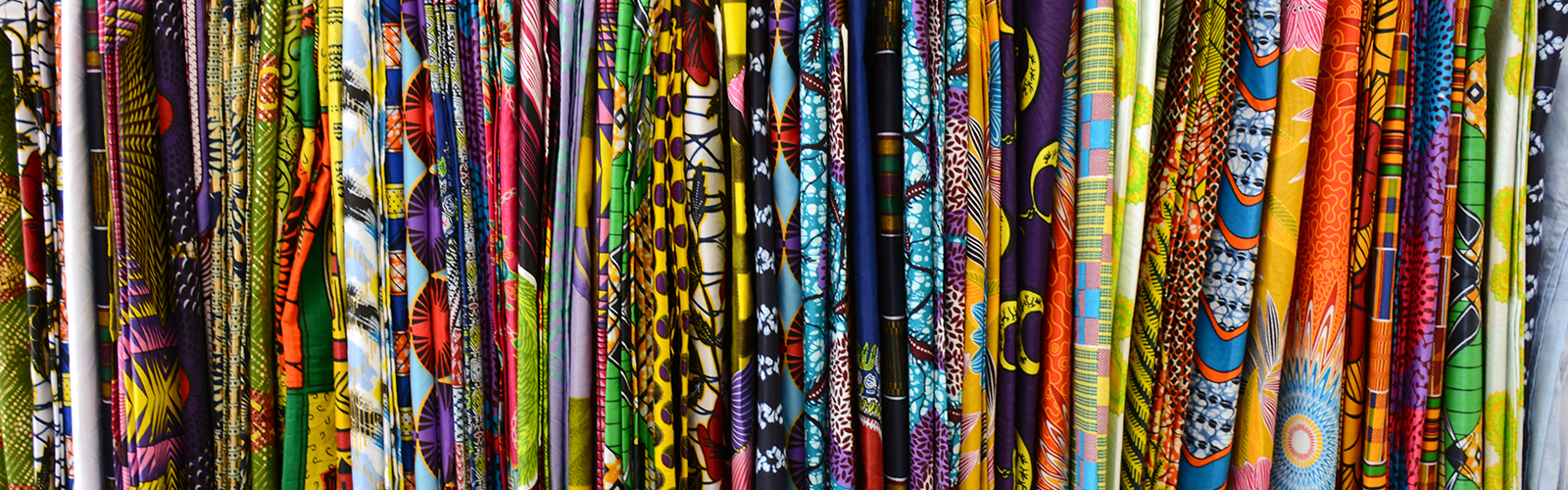 A rack of colorful African head wraps made by Phylicia Dove of Black Monarchy, 527 West Utica St., in Buffalo’s Five Points neighborhood. 