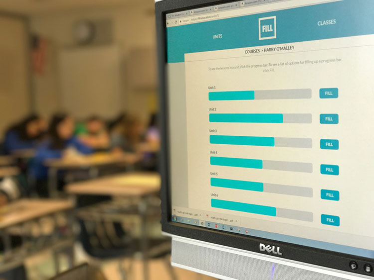 Fill Education software analyzes students' progress.
