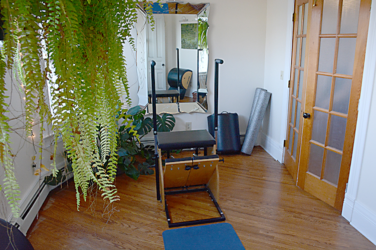 A private workout room at Pilates Art Studio.