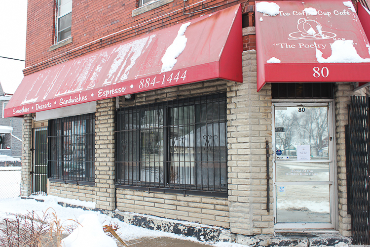The EM Tea Coffee Cup Café is located at 80 Oakgrove Ave. in Buffalo’s historic Hamlin Park neighborhood.