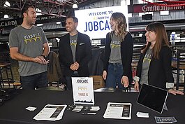 Peter Petrella, second from left, and Forge Buffalo staff at JobCade2020, which they co-hosted for startups and job-seekers.