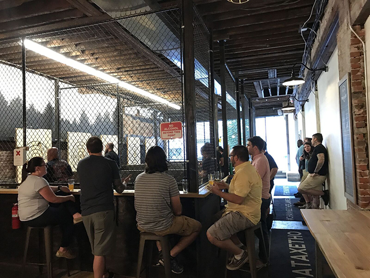 Axe throwing at Hatchet and Hops