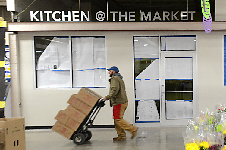 Deliveries roll into the Broadway Market as it prepares for the opening of the Kitchen@the Market.