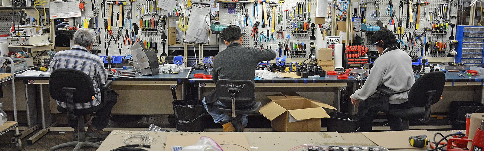 Litelab employees assemble high-end light fixtures which are used in art galleries and high-end retail stores throughout the world. The workforce is primarily made up of refugees who now call Buffalo their home.