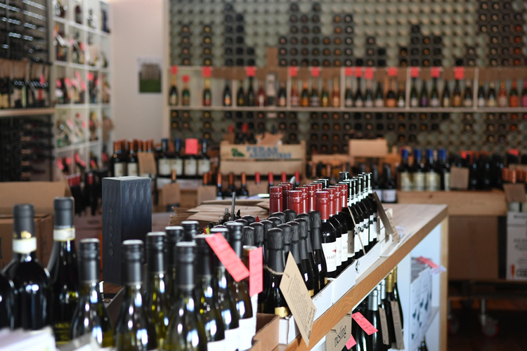 The interior of Paradise Wine.