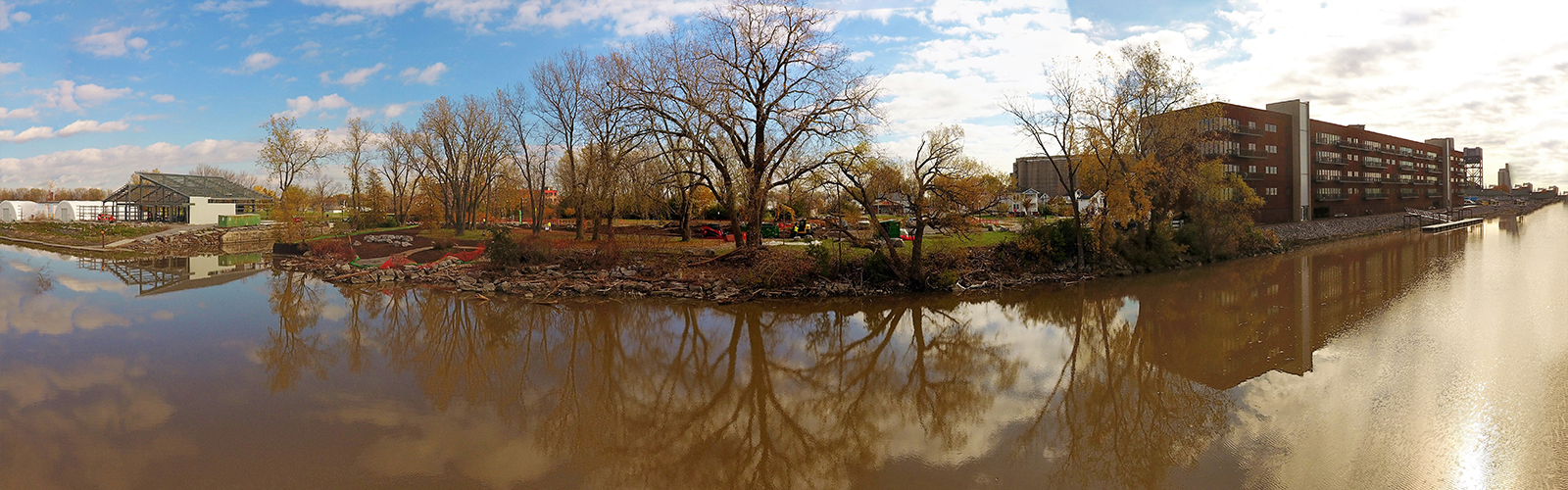 A panoramic view of the Ohio Street corridor.