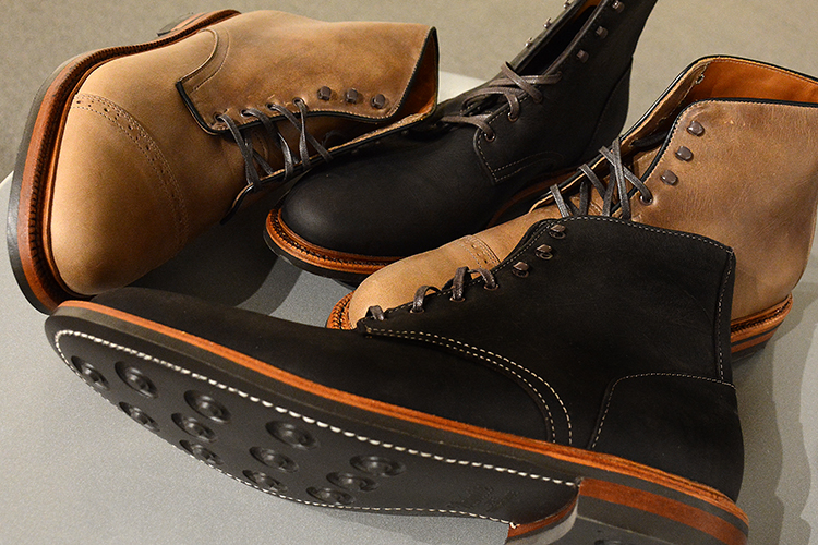 Two models of The Parkhurst boot line: the Allen Kudu, named after a species of antelope from Africa, and the Delaware.