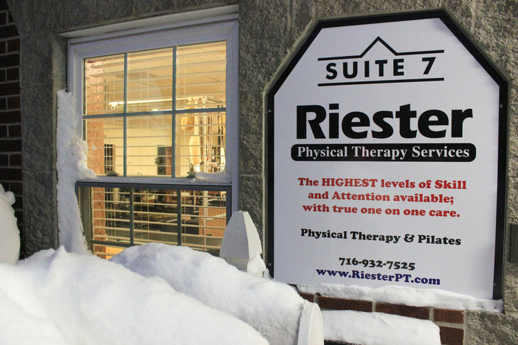 Riester Physical Therapy Services is located in Suite 7 on 2801 Wehrle Dr., Williamsville, N.Y.