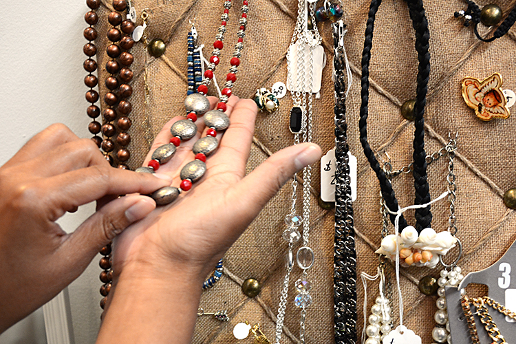 Some of the unique jewelry you’ll find at Urban Soul Closet.